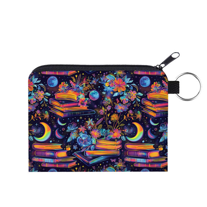Mini Pouch - Books Neon Galaxy Moon