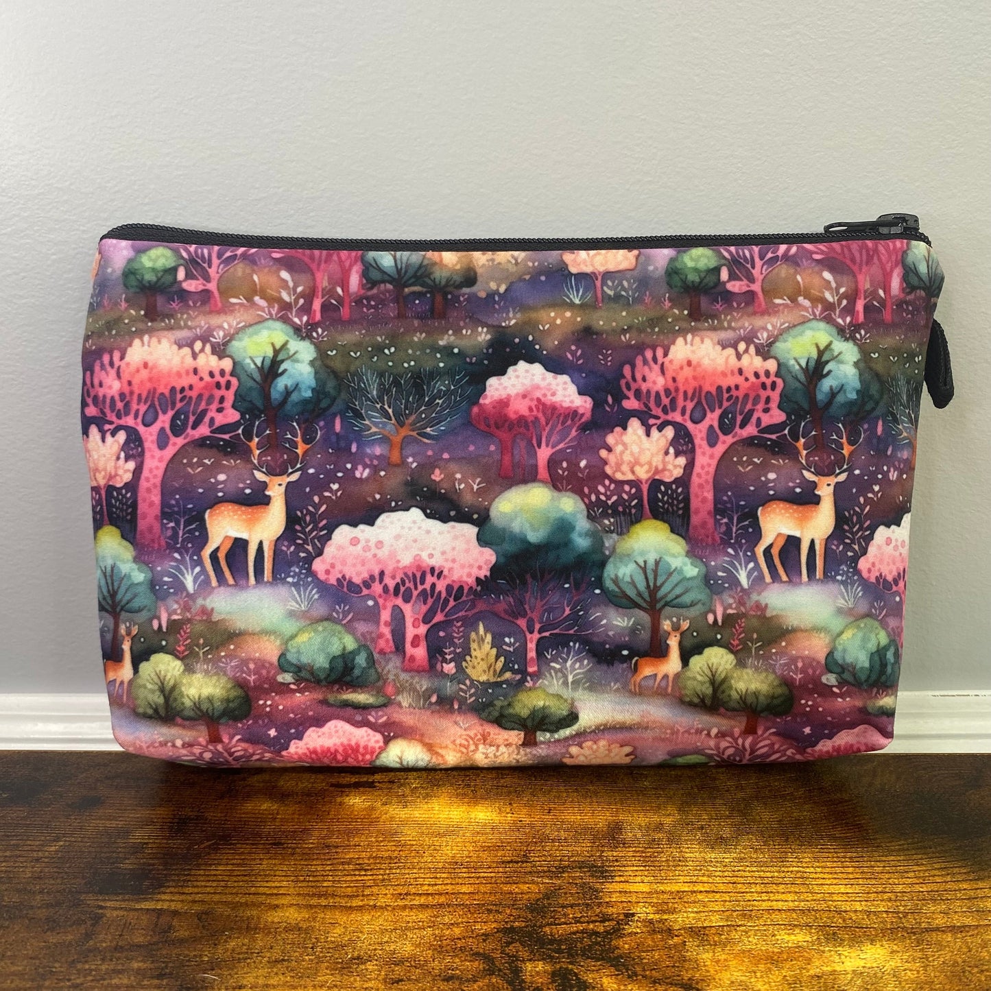 Pouch - Purple Rainbow Deer Forest