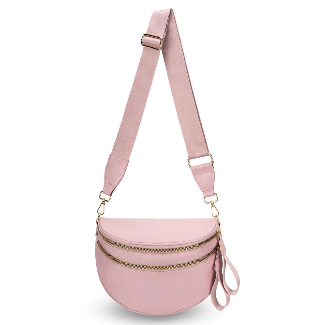 The Roni Nylon Crossbody - Solid Light Pink