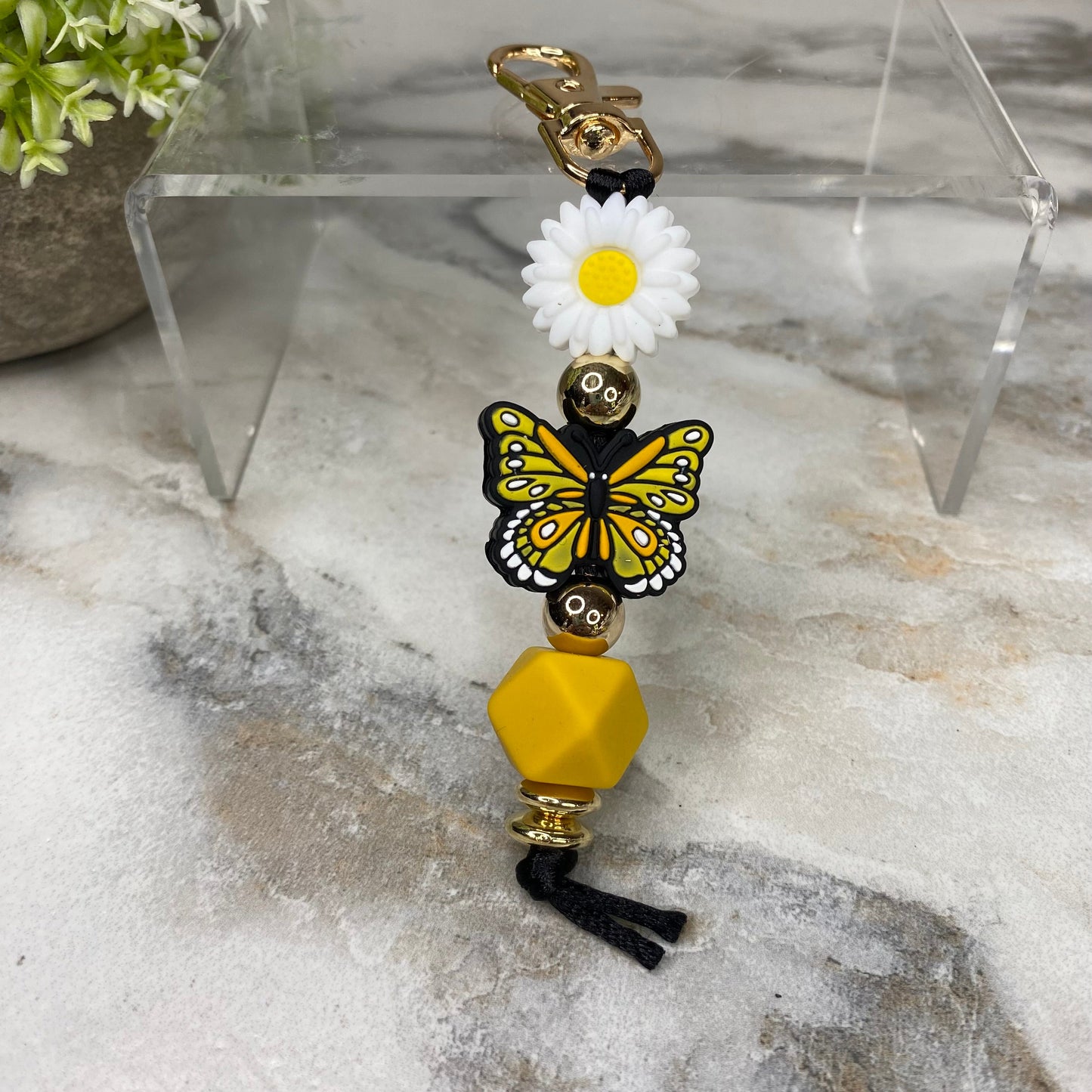Keychain - Silicone Bead - Butterfly