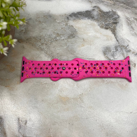 Watch Band - Silicone - Pink Speckled