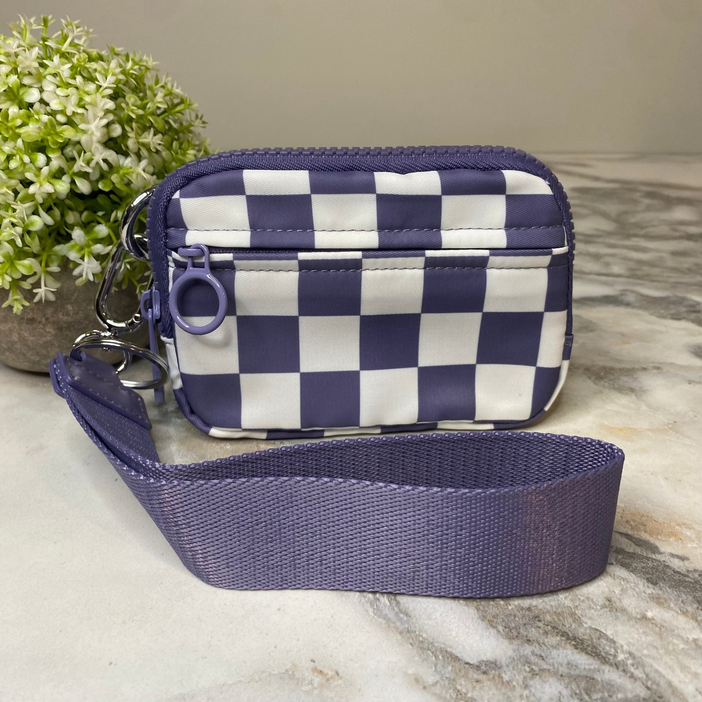 Rue - Nylon Wristlet Wallet - Checkered