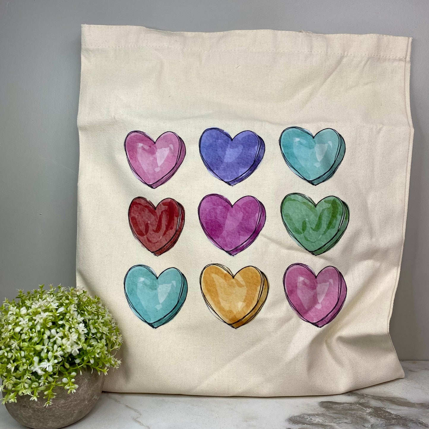 Tote Bag - Valentine’s Day - Blank Conversation Hearts