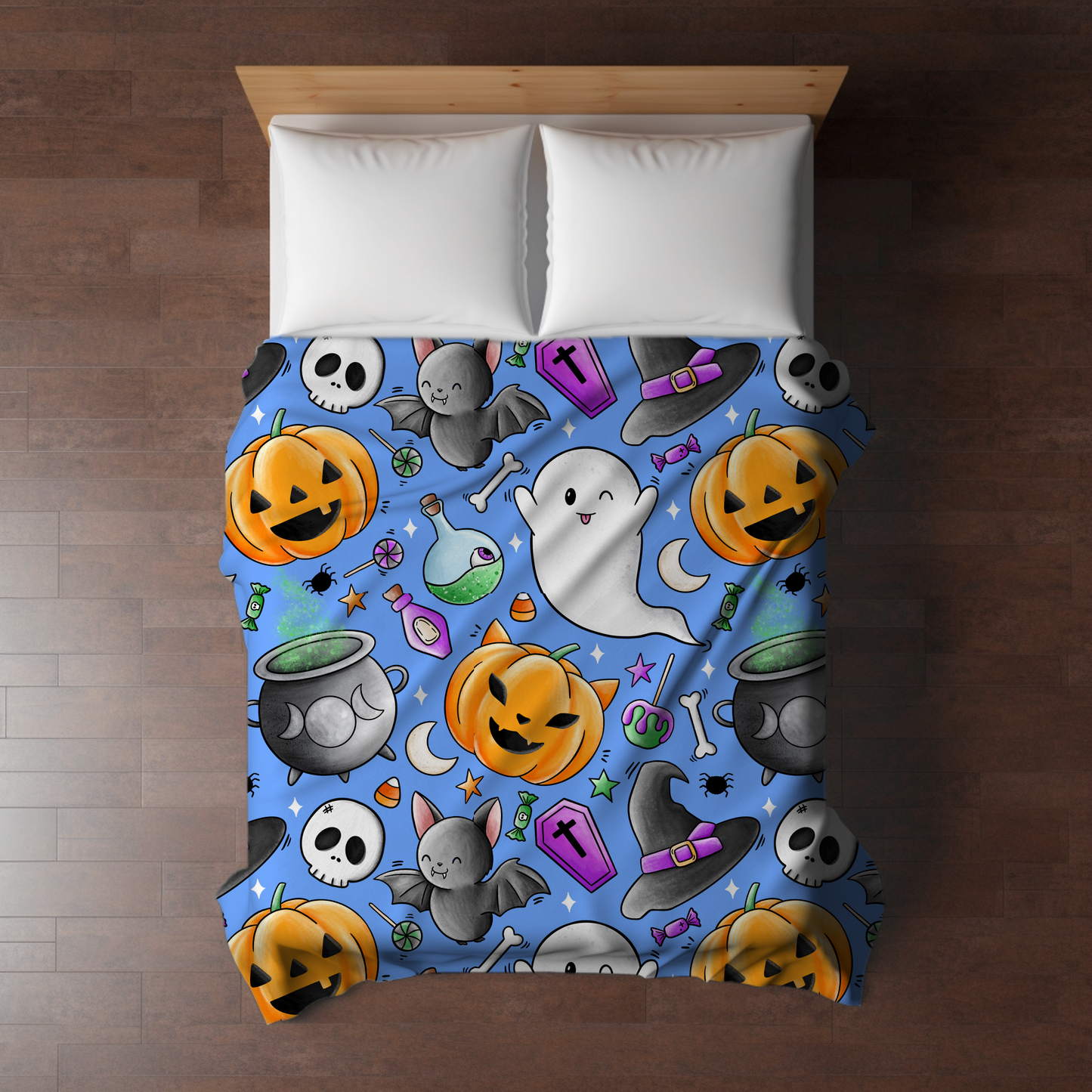 Blanket - Halloween - Blue Friends