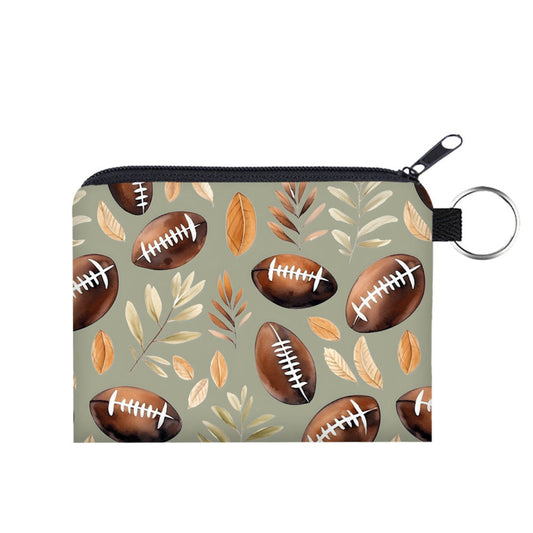 Mini Pouch - Football Leaves