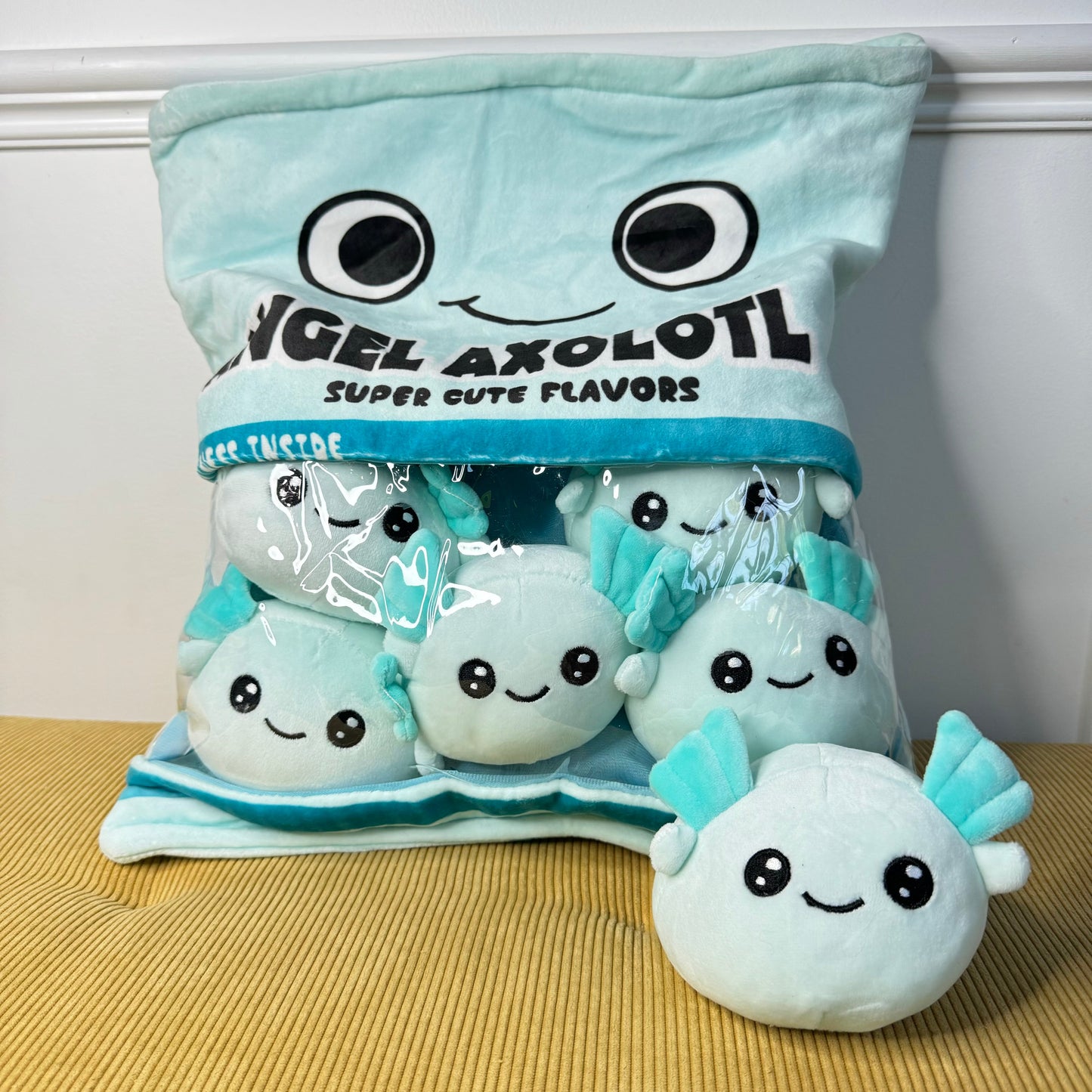 Stuffed Bag of Axolotls - Pink - PREORDER 7/2-7/5