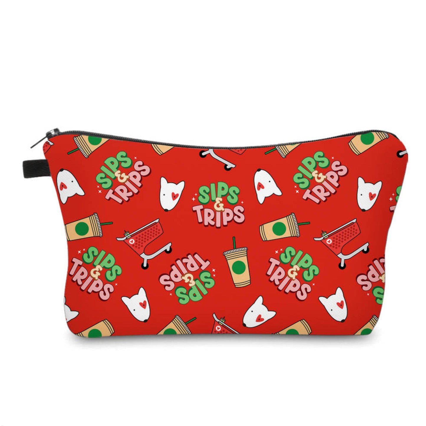 Pouch - Sips & Trips, Red
