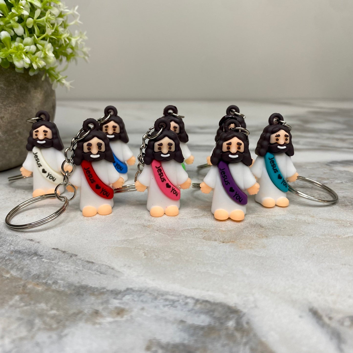 Keychain - Silicone - Religious - Jesus Loves You