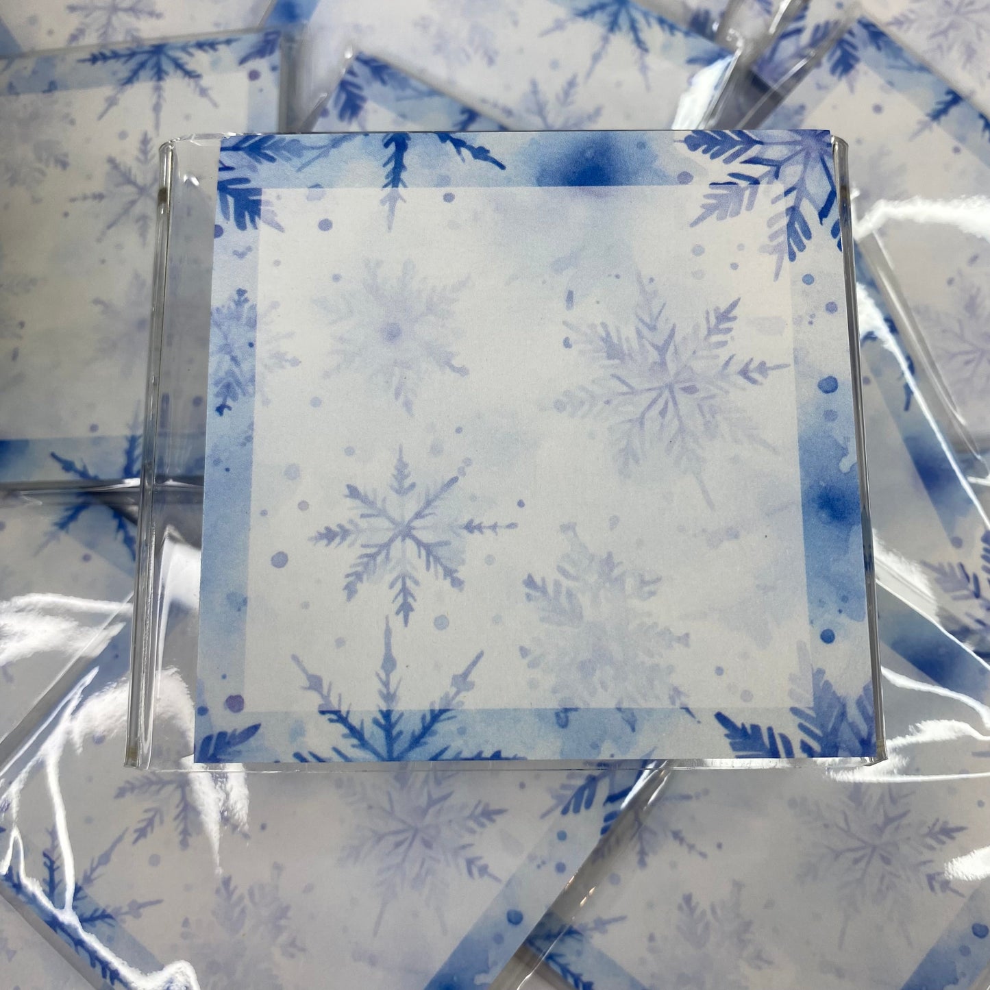 The Sticky Note Collection - Christmas Dark Blue Snowflakes