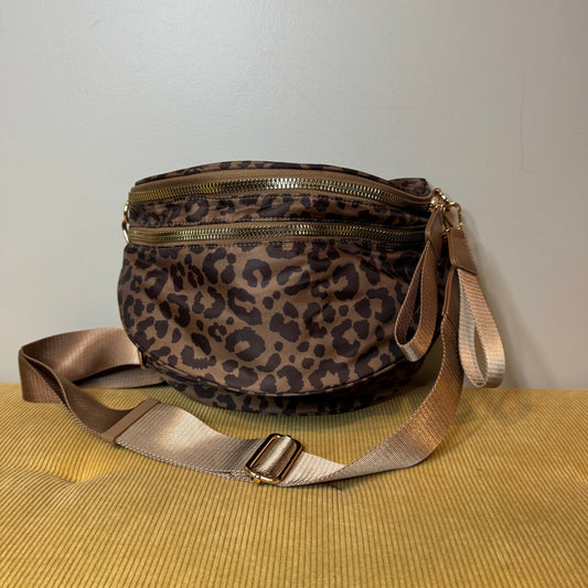 The Roni Nylon Crossbody - Animal Print Chocolate - PREORDER