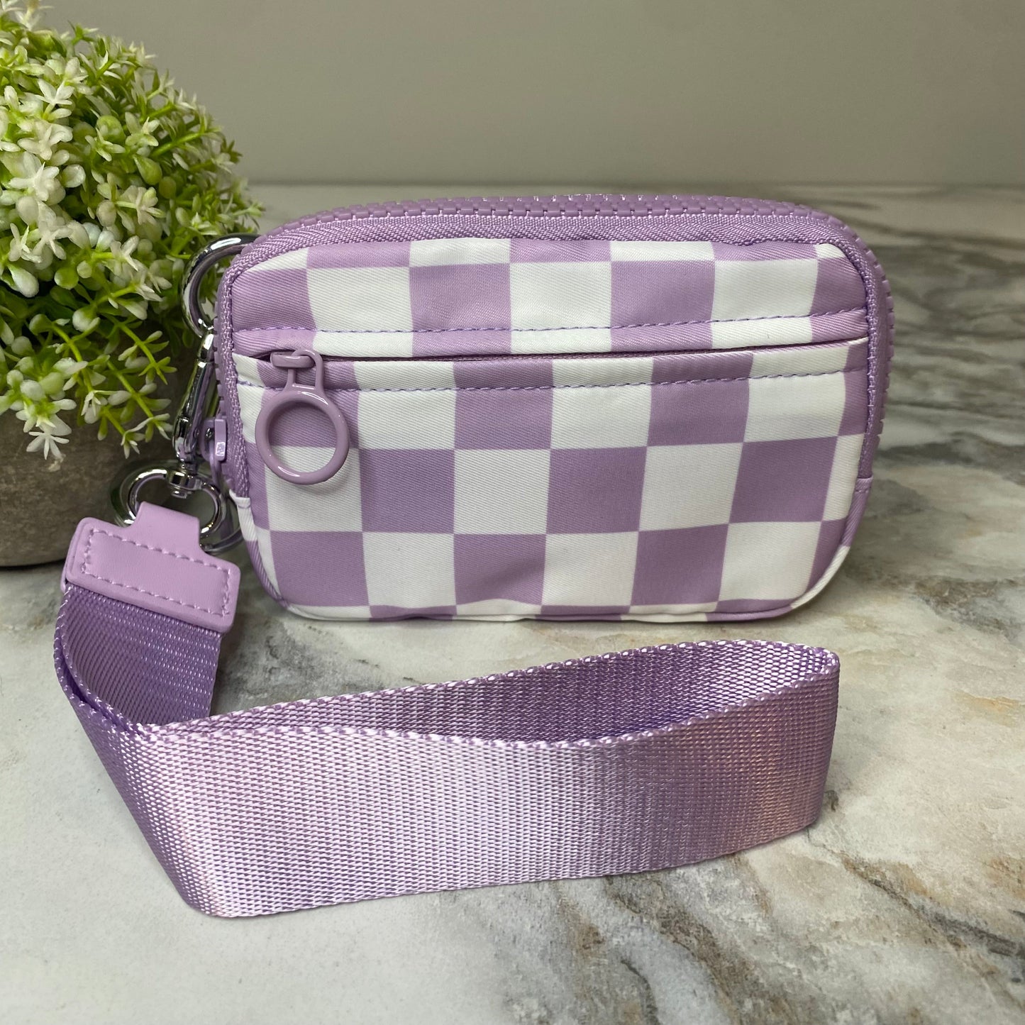 Rue - Nylon Wristlet Wallet - Checkered
