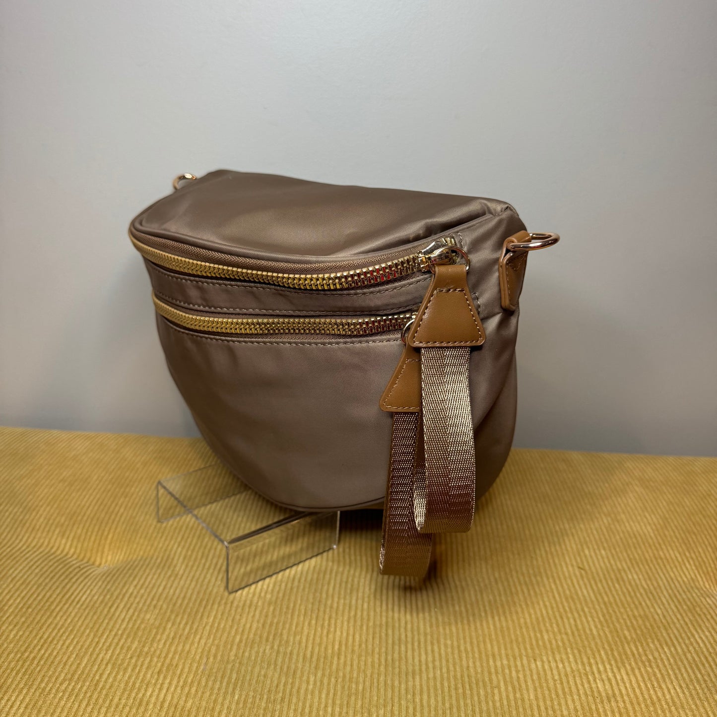 The Roni Nylon Crossbody - Solid Chocolate Brown