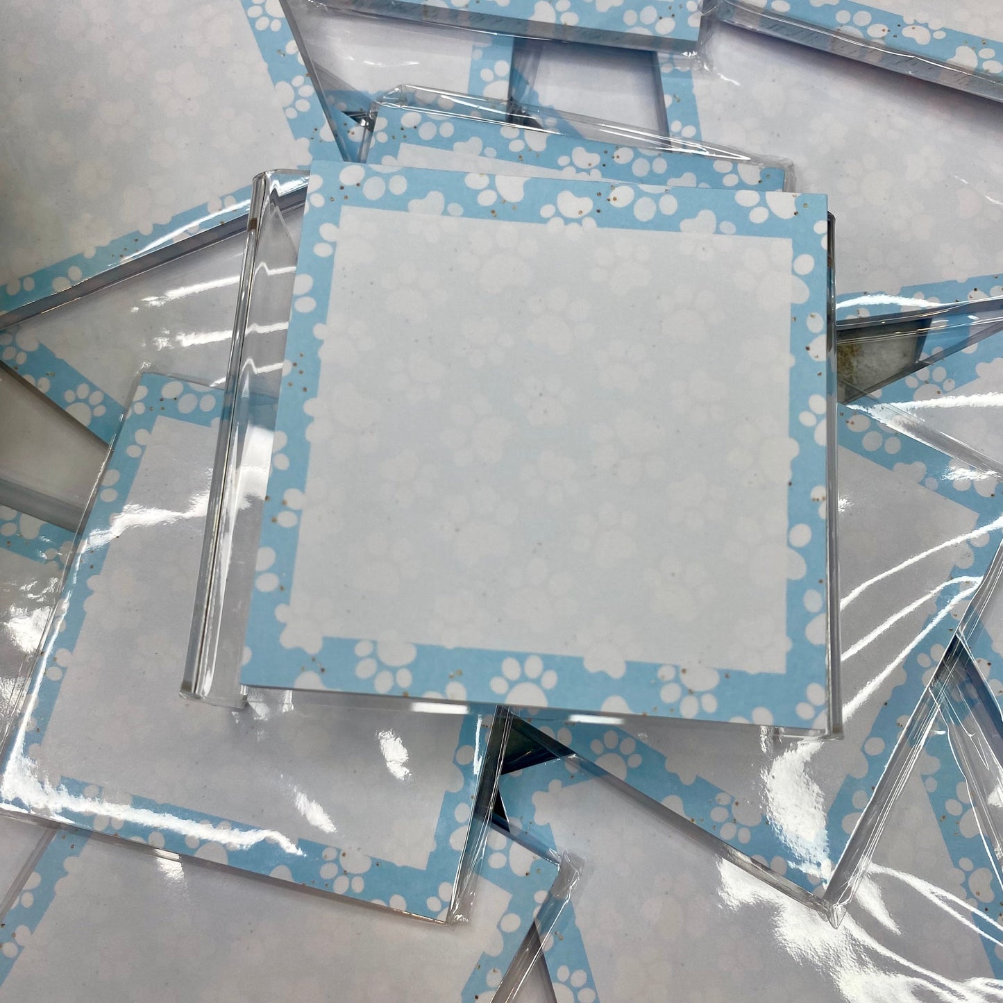 The Sticky Note Collection - Blue Paw Prints