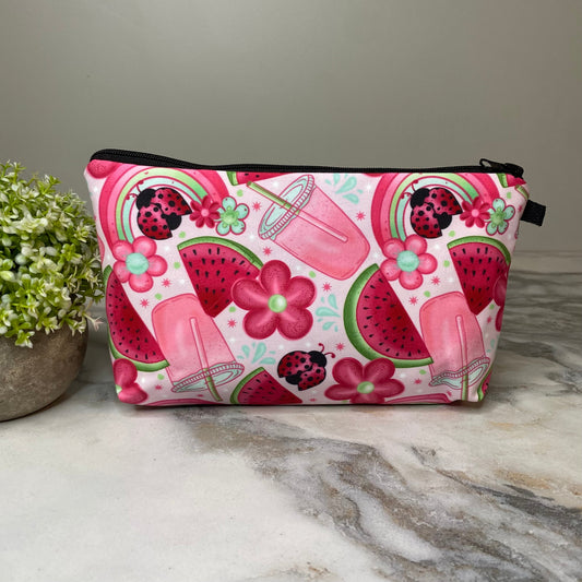 Pouch - Watermelon Drinks & Ladybugs