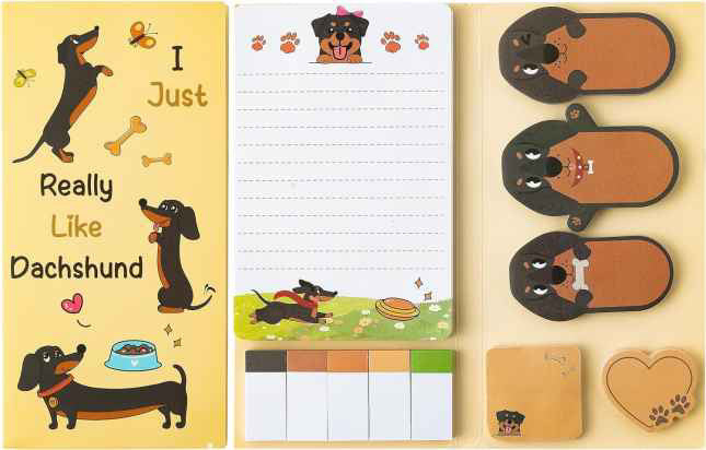 Sticky Note Booklet Set - Dachshund - PREORDER