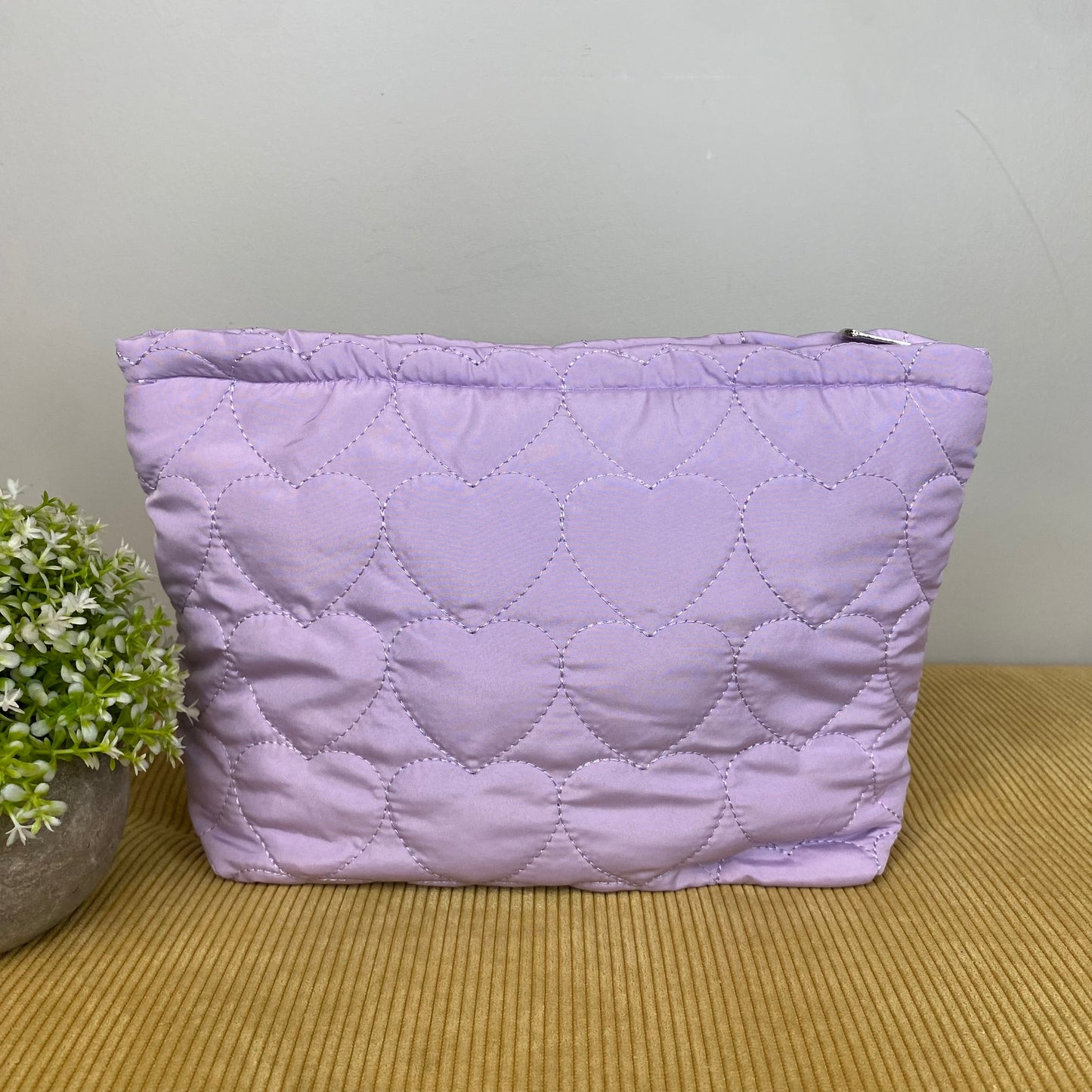 Puffer Pouch - Heart - Light Purple