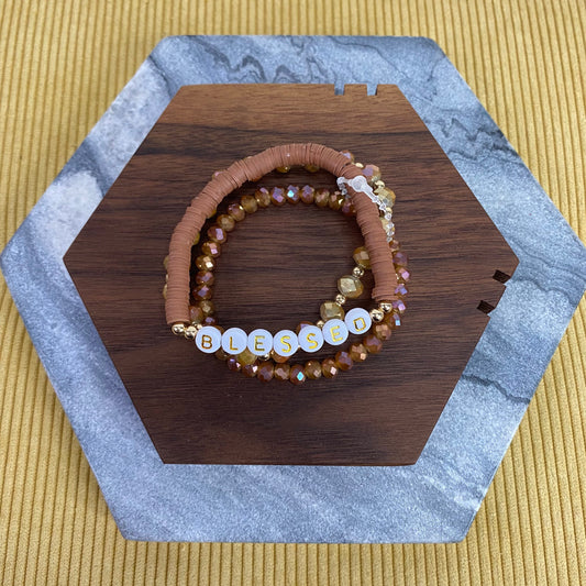 Bracelet Pack - Blessed - Brown