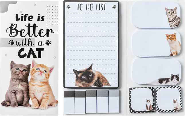 Sticky Note Booklet Set - Life Is Better Cat - PREORDER