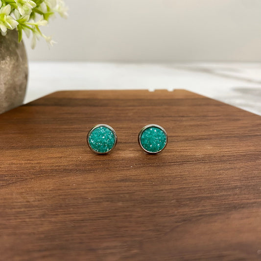 Druzy Stud Earrings - 8mm - #14