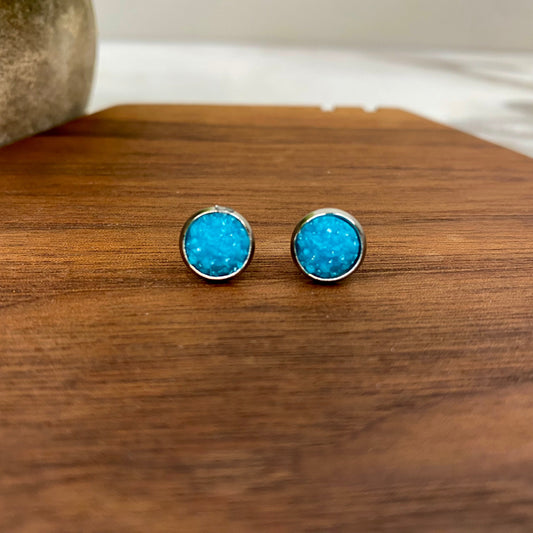 Druzy Stud Earrings - 8mm - #21