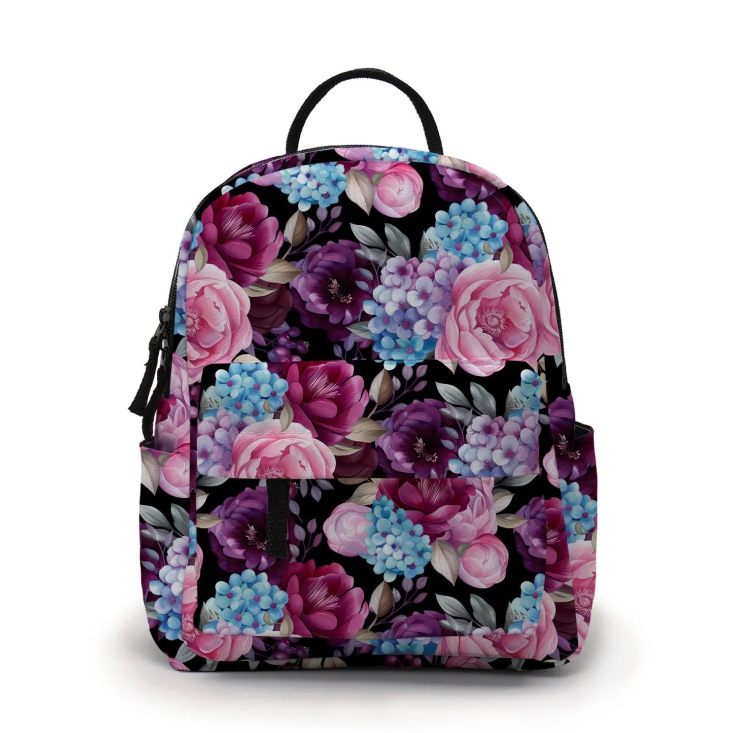 Mini Backpack - Floral Purple Blue Pink