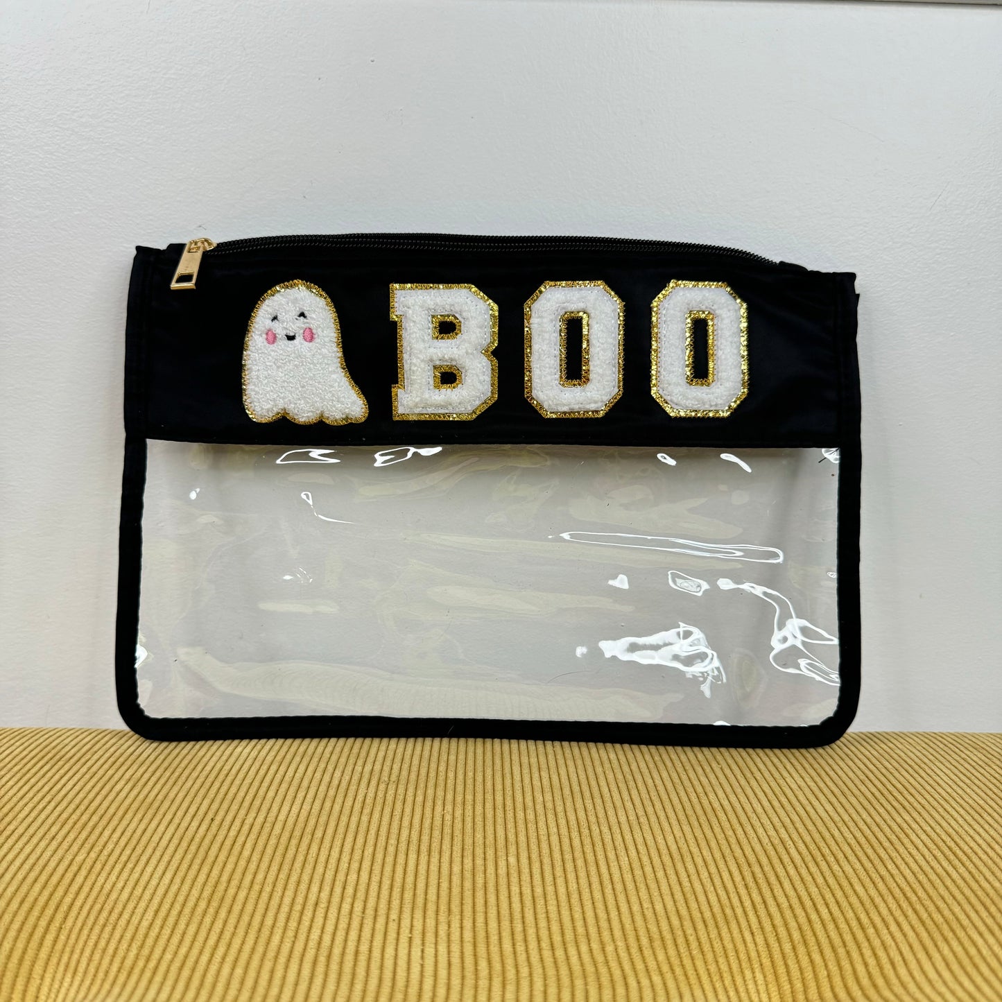 Pouch - XL Clear Zip - Boo