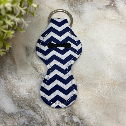 Lip Balm Chapstick Holder - #39 - Navy Chevron