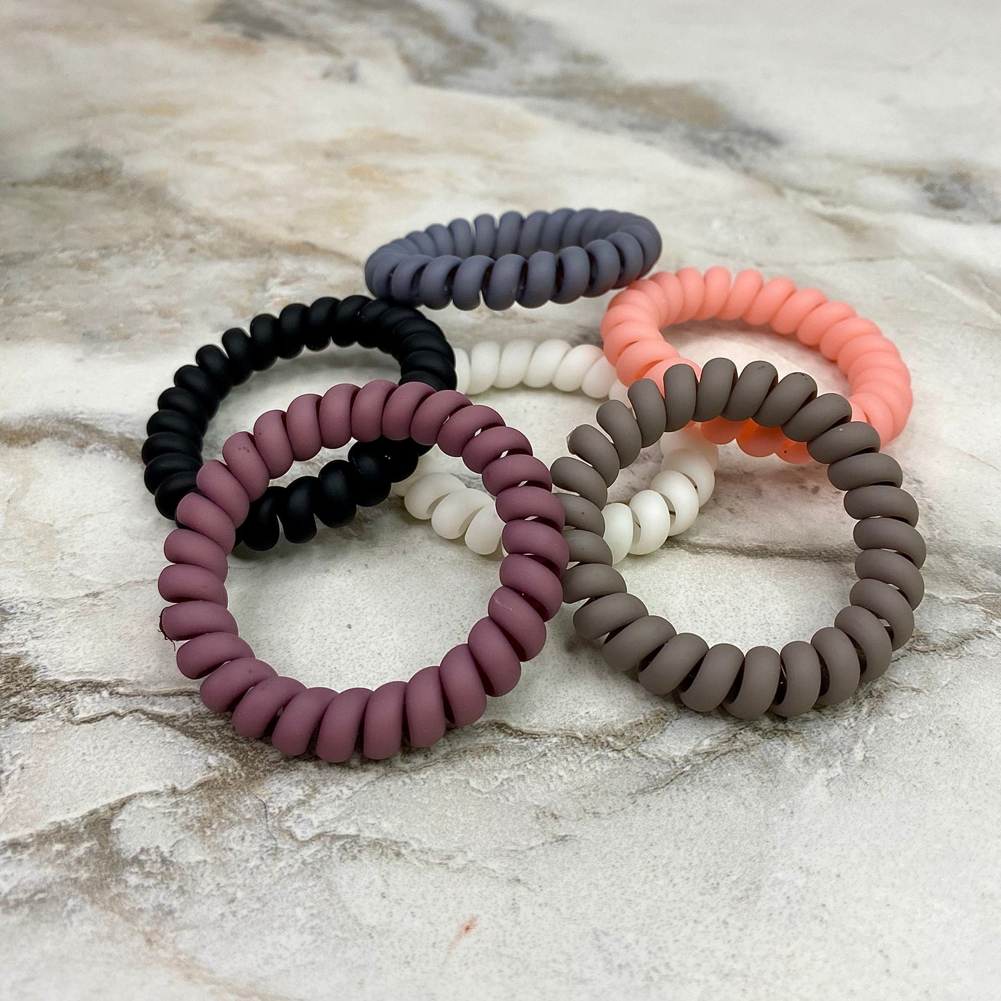 Spiral Coil Hair Tie - Solid Matte