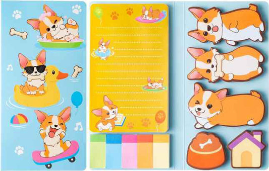 Sticky Note Booklet Set - Corgi - PREORDER