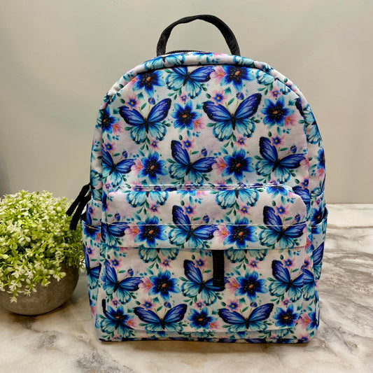 Mini Backpack - Butterfly Blue Teal