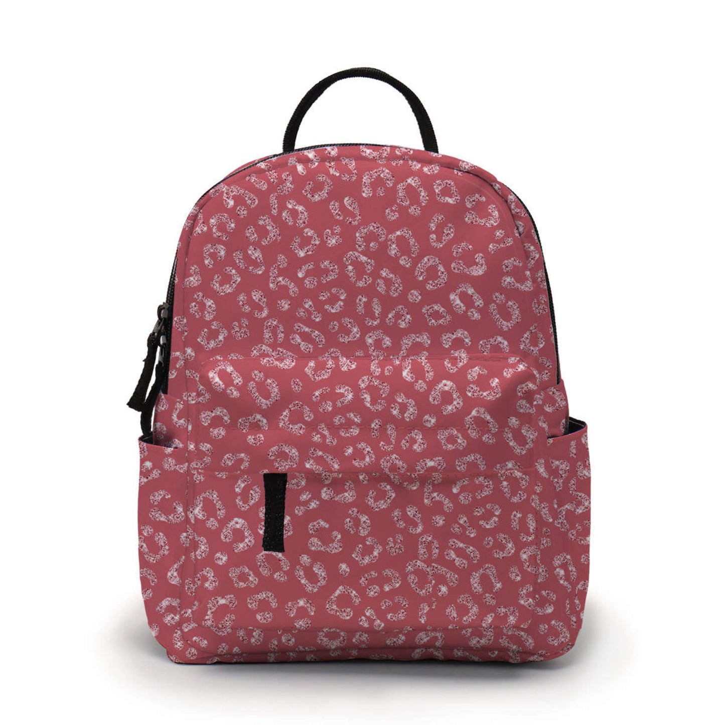 Mini Backpack - Animal Print Dark Pink Leopard