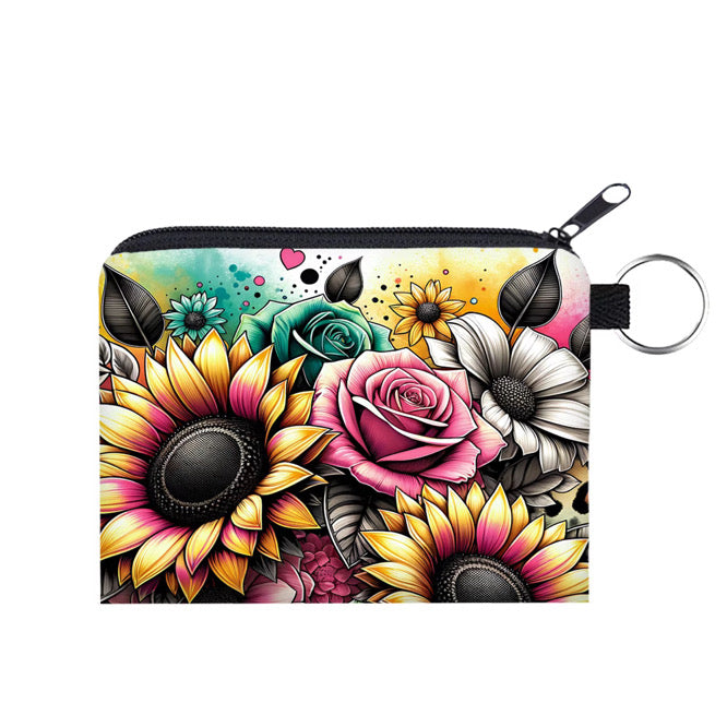 Mini Pouch - Spray Paint Floral