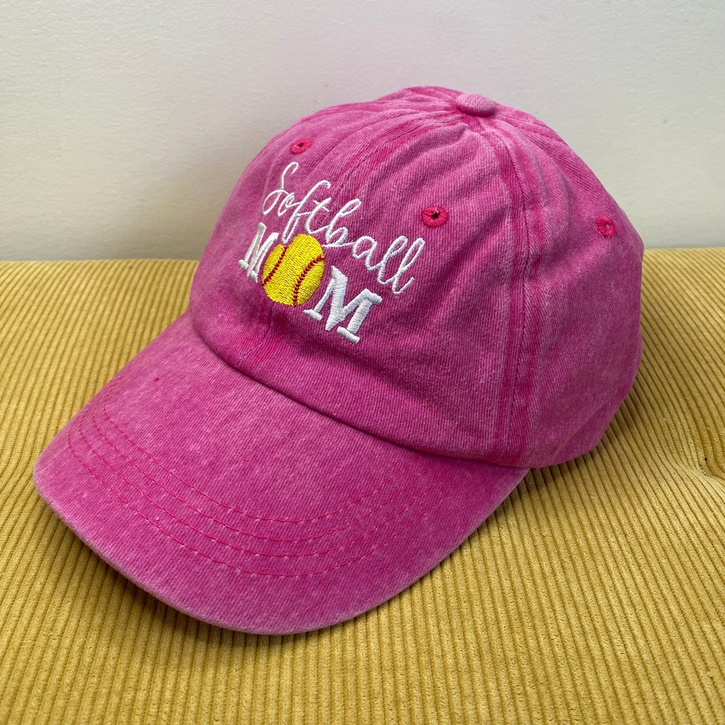 Hat - Softball Mom - Pink