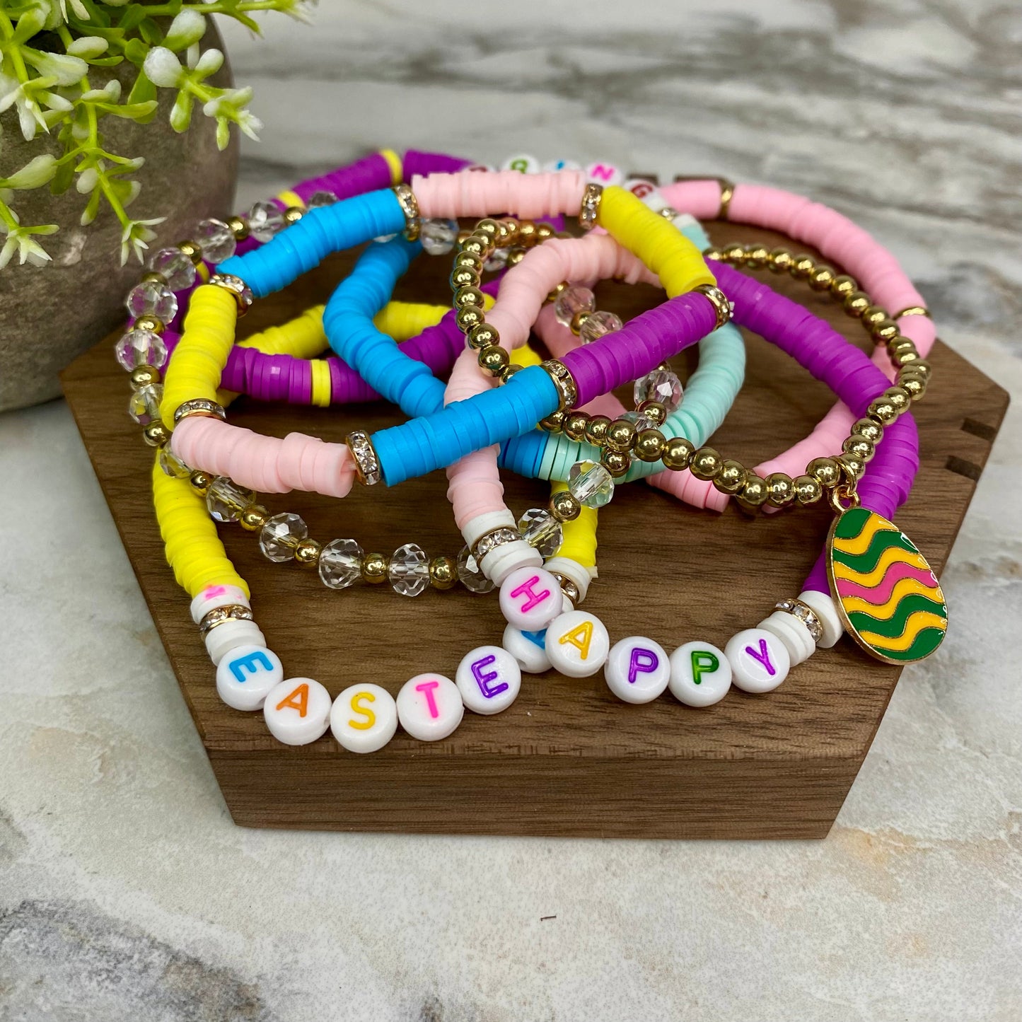 Bracelet - Clay + Bead - Easter Mix #2