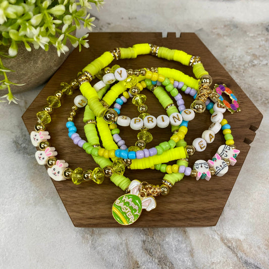 Bracelet - Clay + Bead - Easter Mix #4