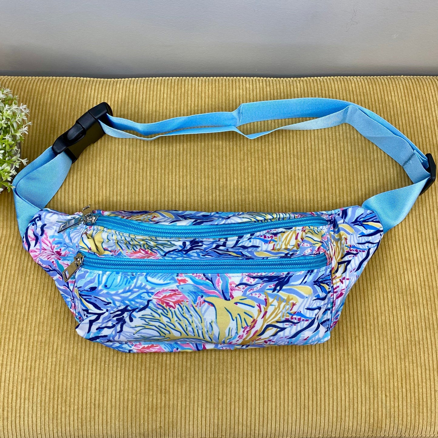 Fanny Pack Waist Bag - Blue Coral Reef