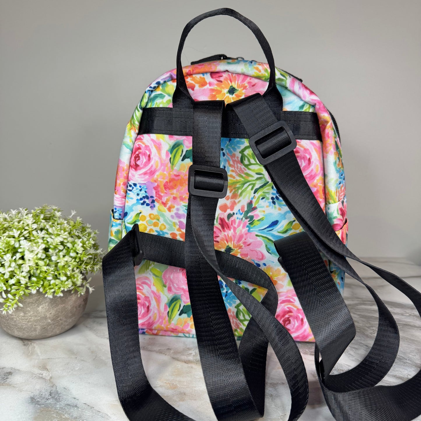 Mini Backpack - Floral Watercolors