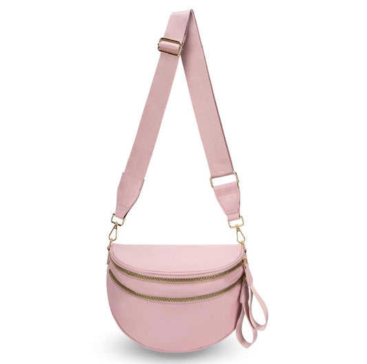 The Roni Nylon Crossbody - Solid Light Pink