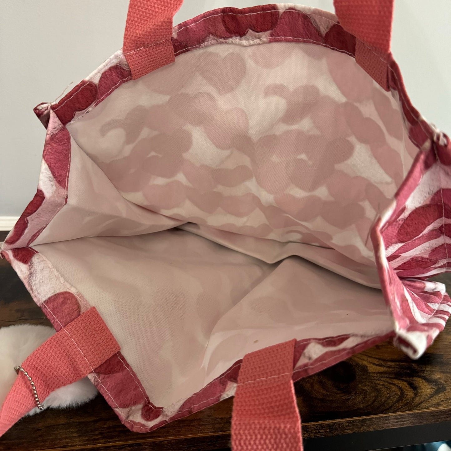 Heart Tote Bag - Light Pink