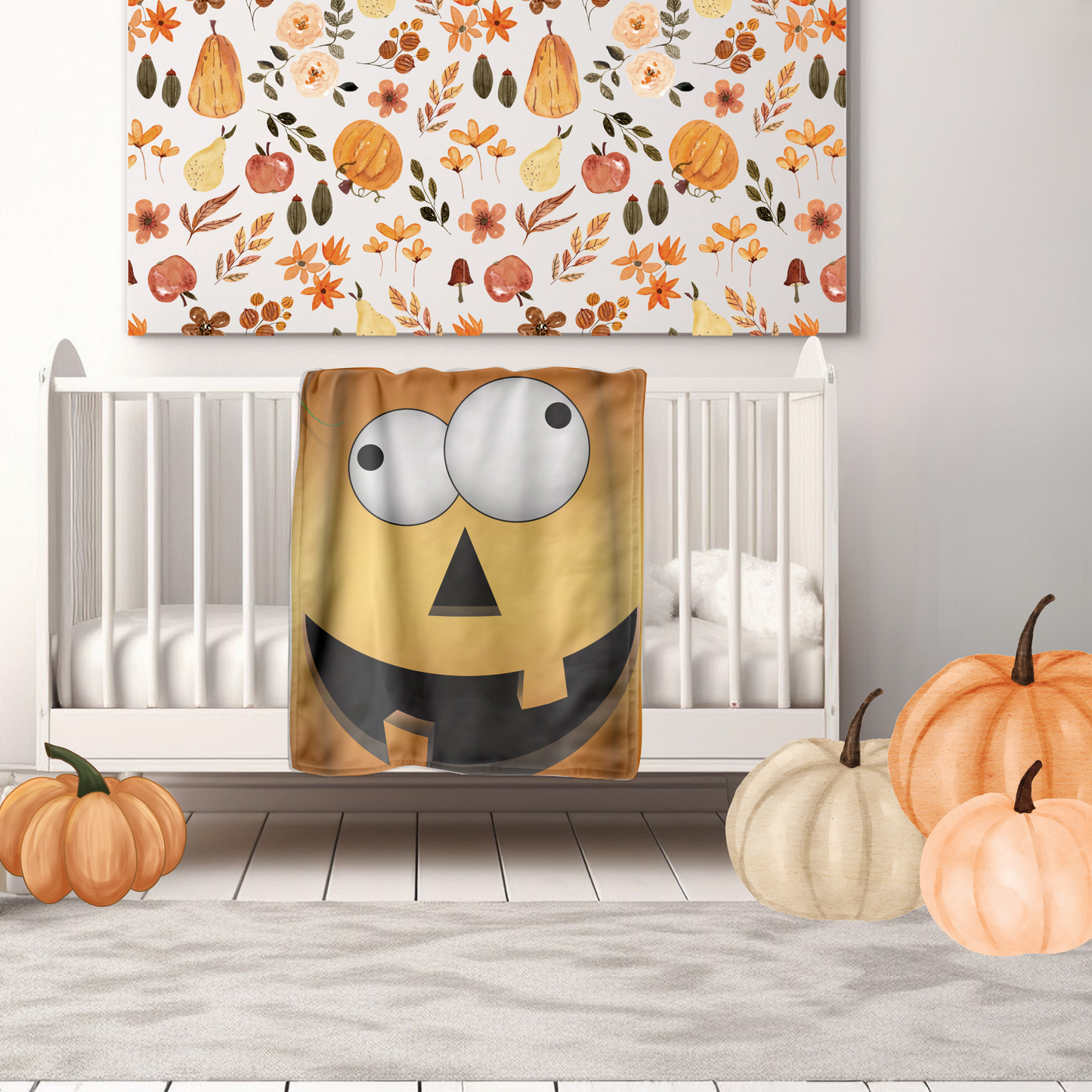 Blanket - Halloween Silly Faces - Pumpkin
