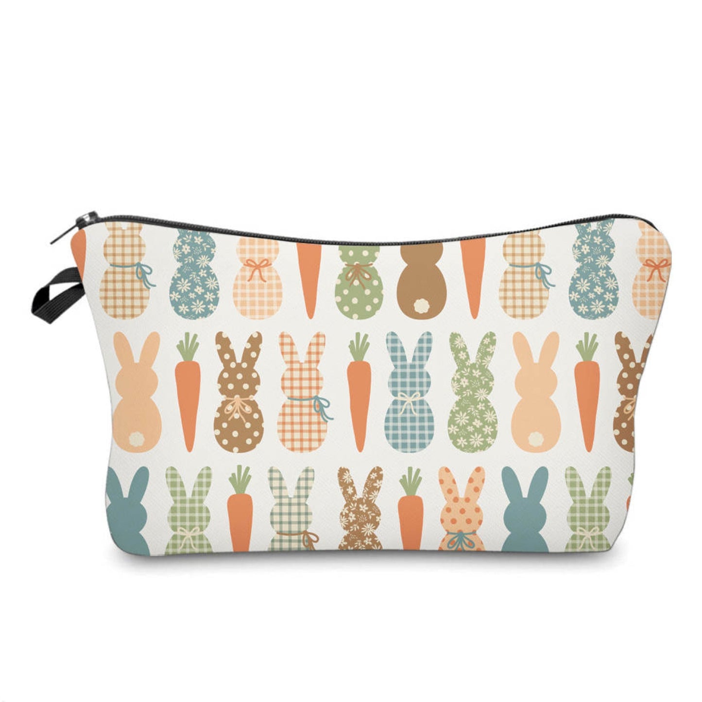 Pouch - Easter - Gingham Bunny Carrot