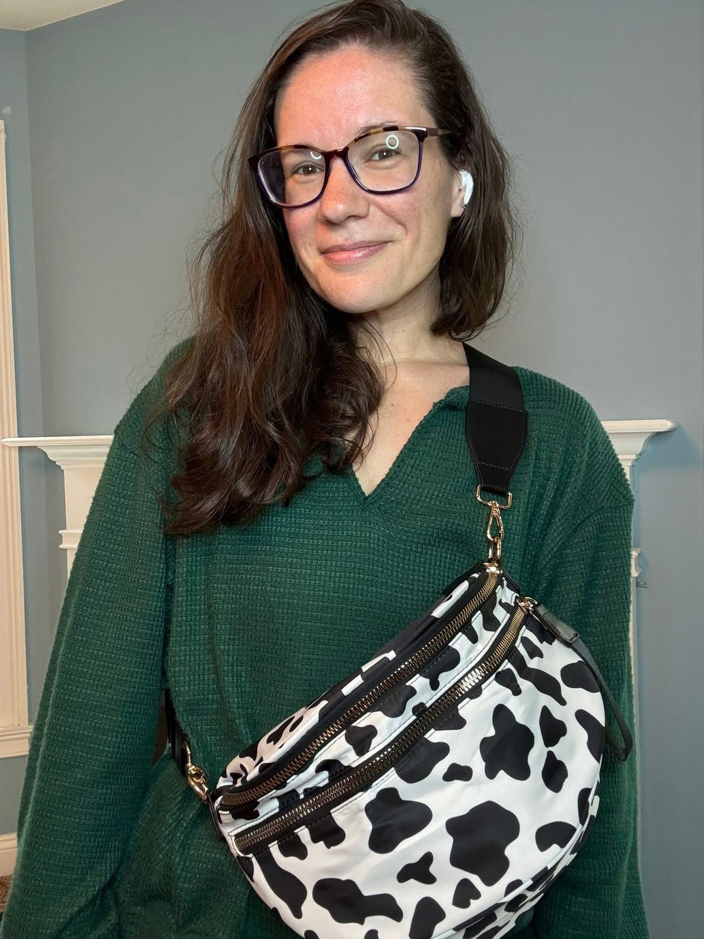 The Roni Nylon Crossbody - Cow
