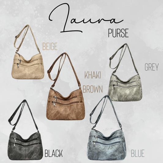 Laura Purse - Denim Suede - PREORDER 6/29-7/2