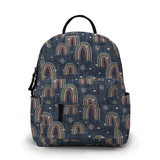 Mini Backpack - Denim Rainbows