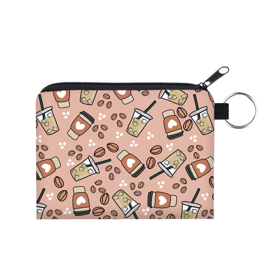 Mini Pouch - Coffee Iced Coffee Hearts