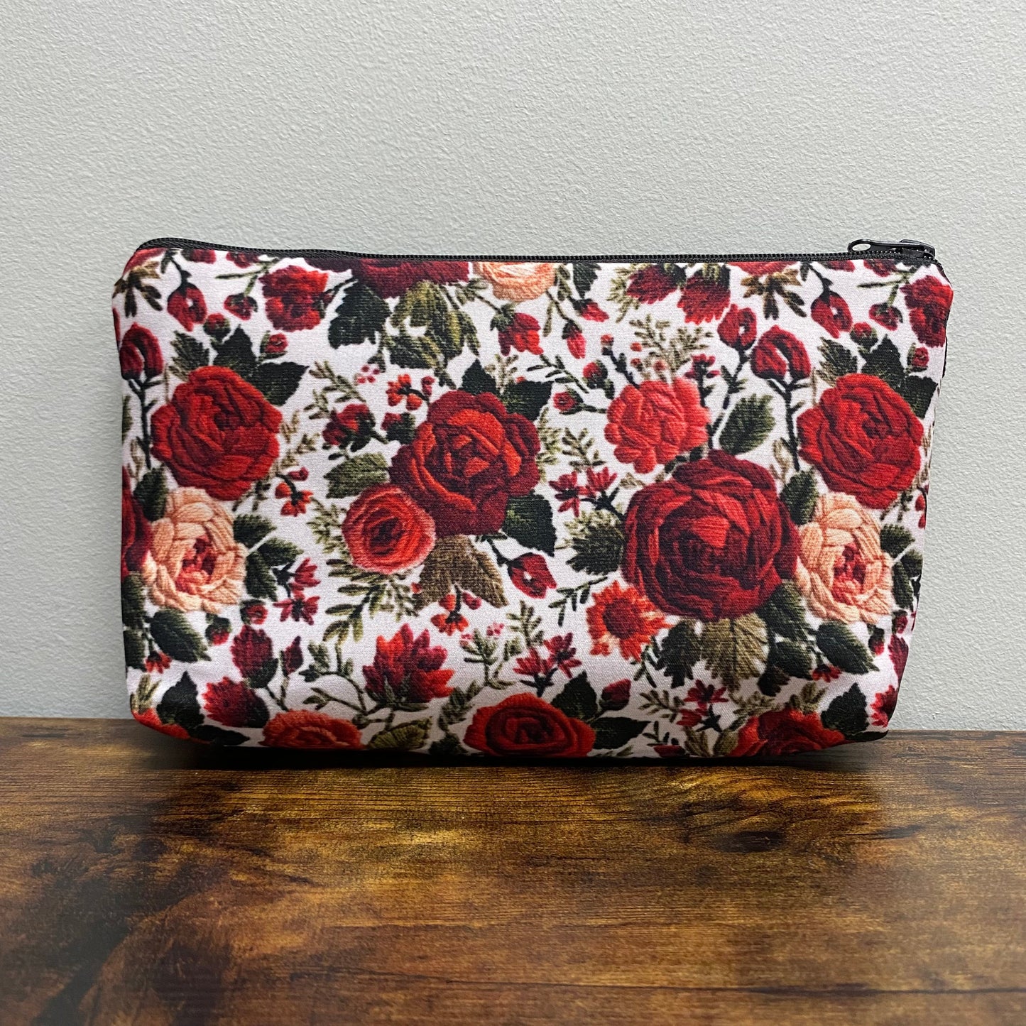Pouch - Floral, Rose Embroidery
