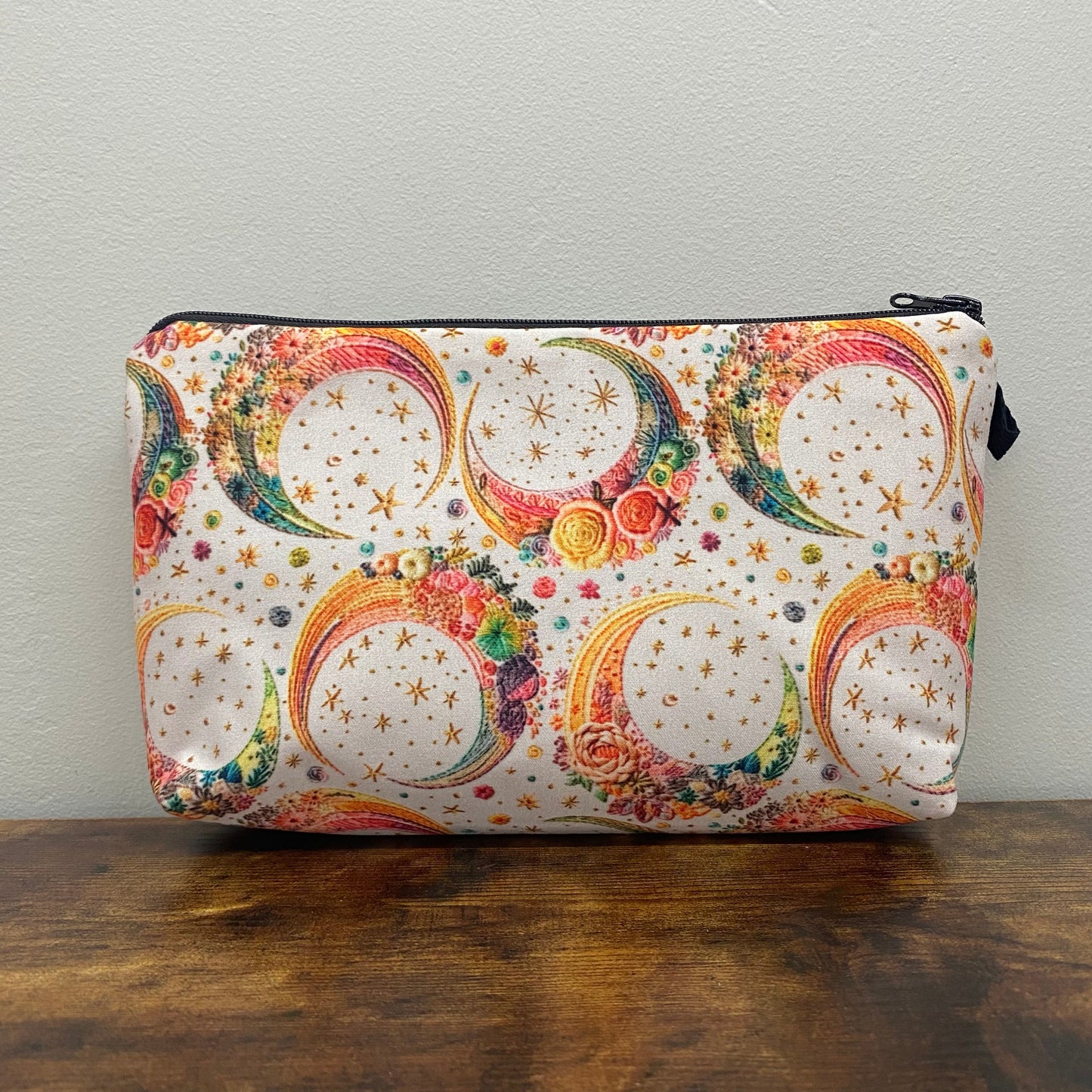 Pouch - Moon, Colorful Embroidery Smaller Print