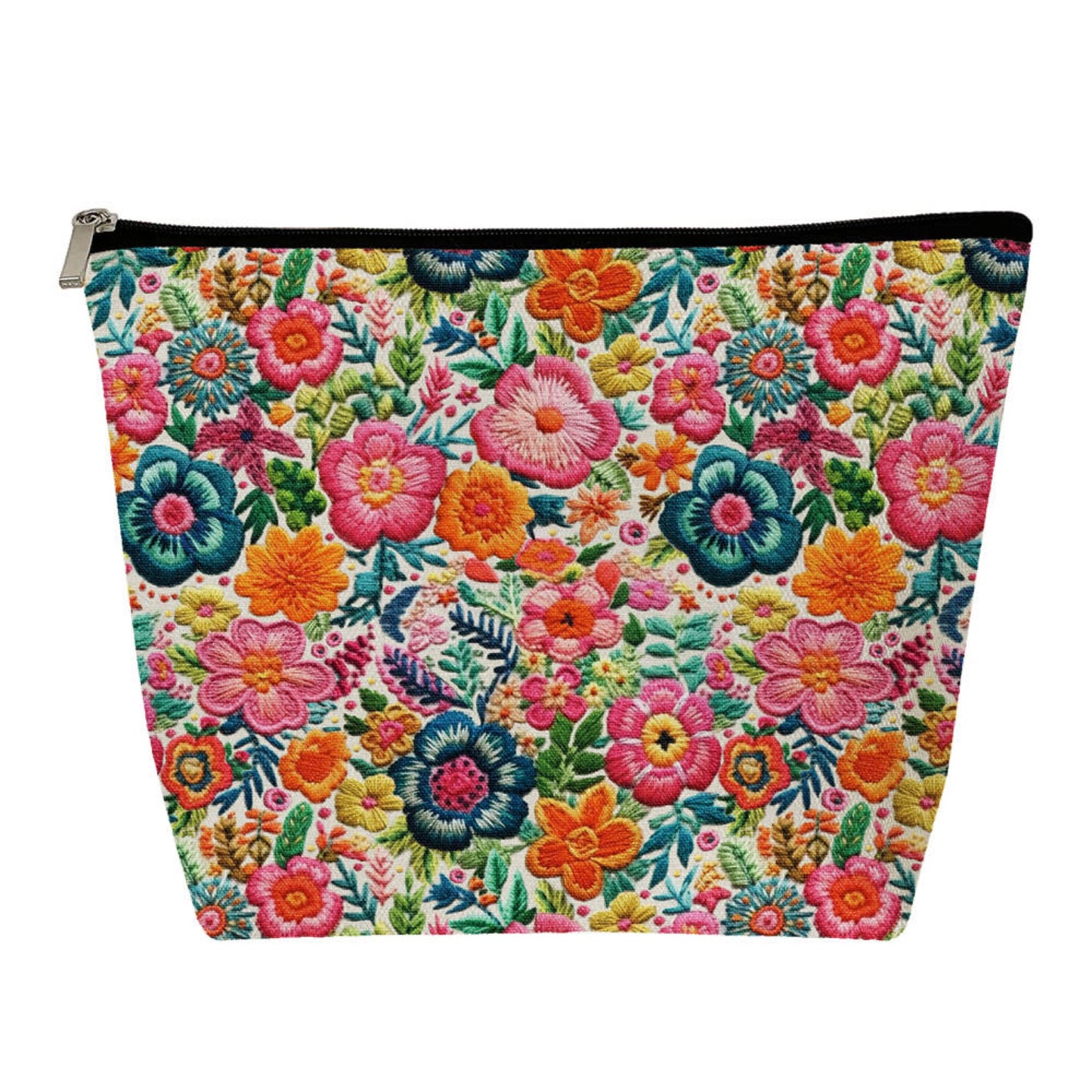 Pouch XL - Floral Colorful Embroidery