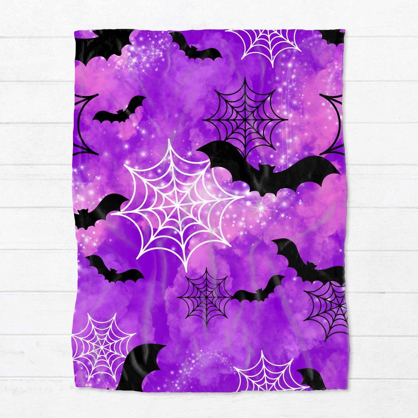 Blanket - Halloween - Purple Bat Web