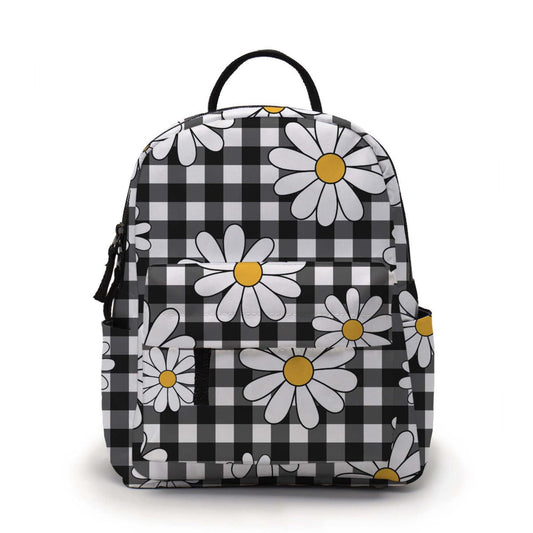 Mini Backpack - Plaid Daisies